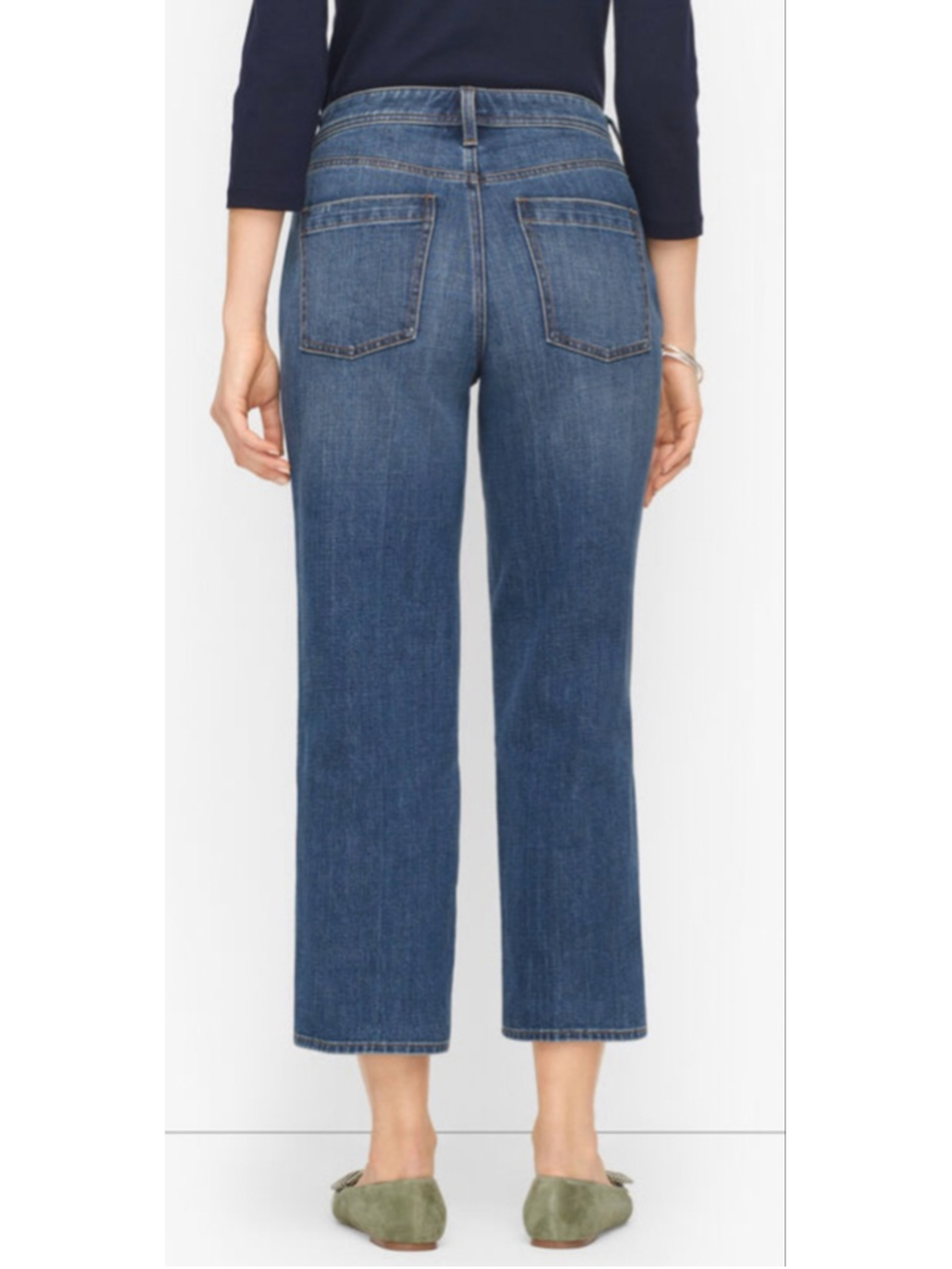 Talbots Stovepipe Cropped 25.5” Inseam Jeans Sz 2! - Picture 2 of 8